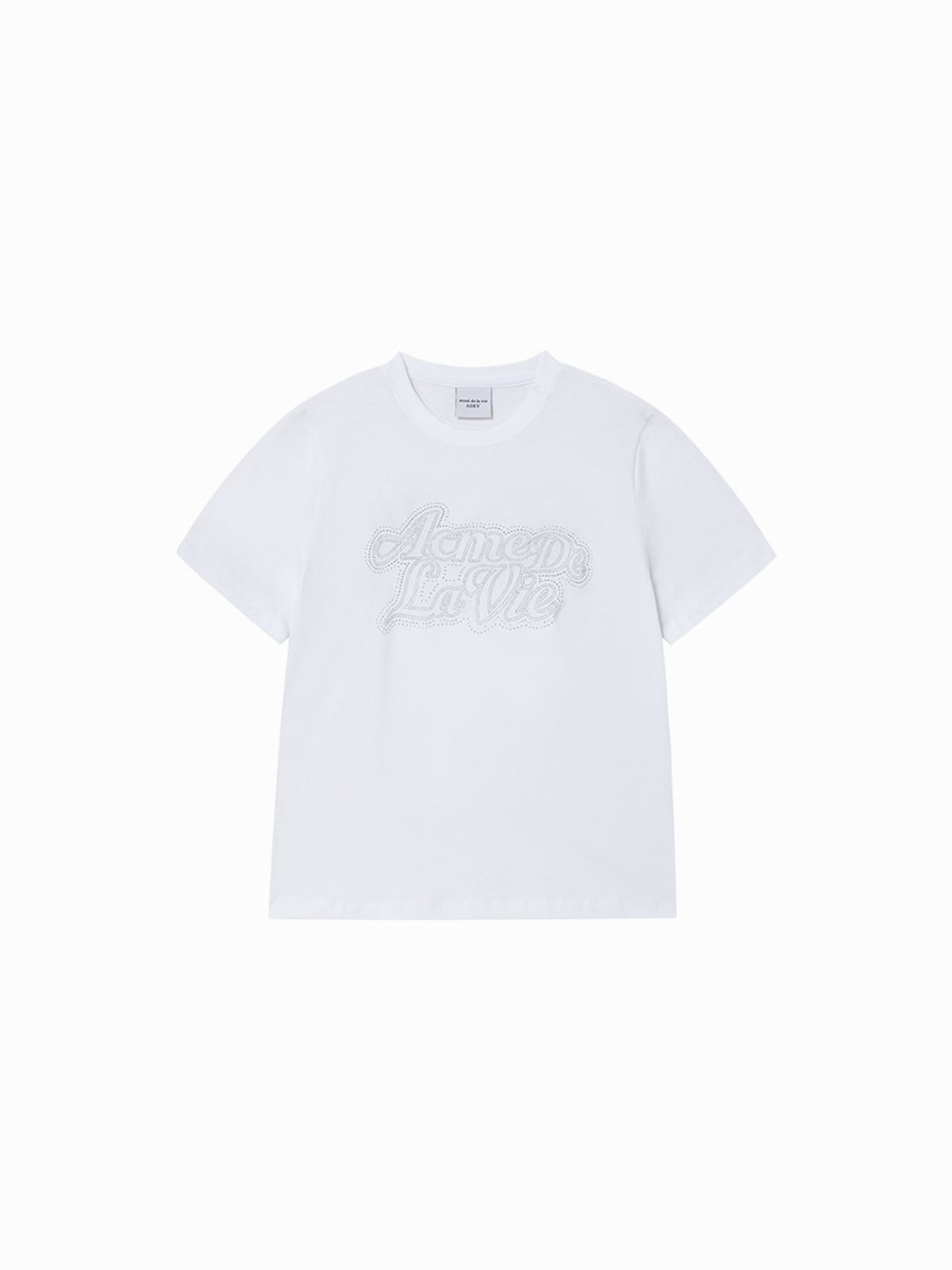 아크메드라비(ACME DE LA VIE) WOMAN CUBIC LAYER LOGO SHORT SLEEVE T-SHIRT (2 COLOR)