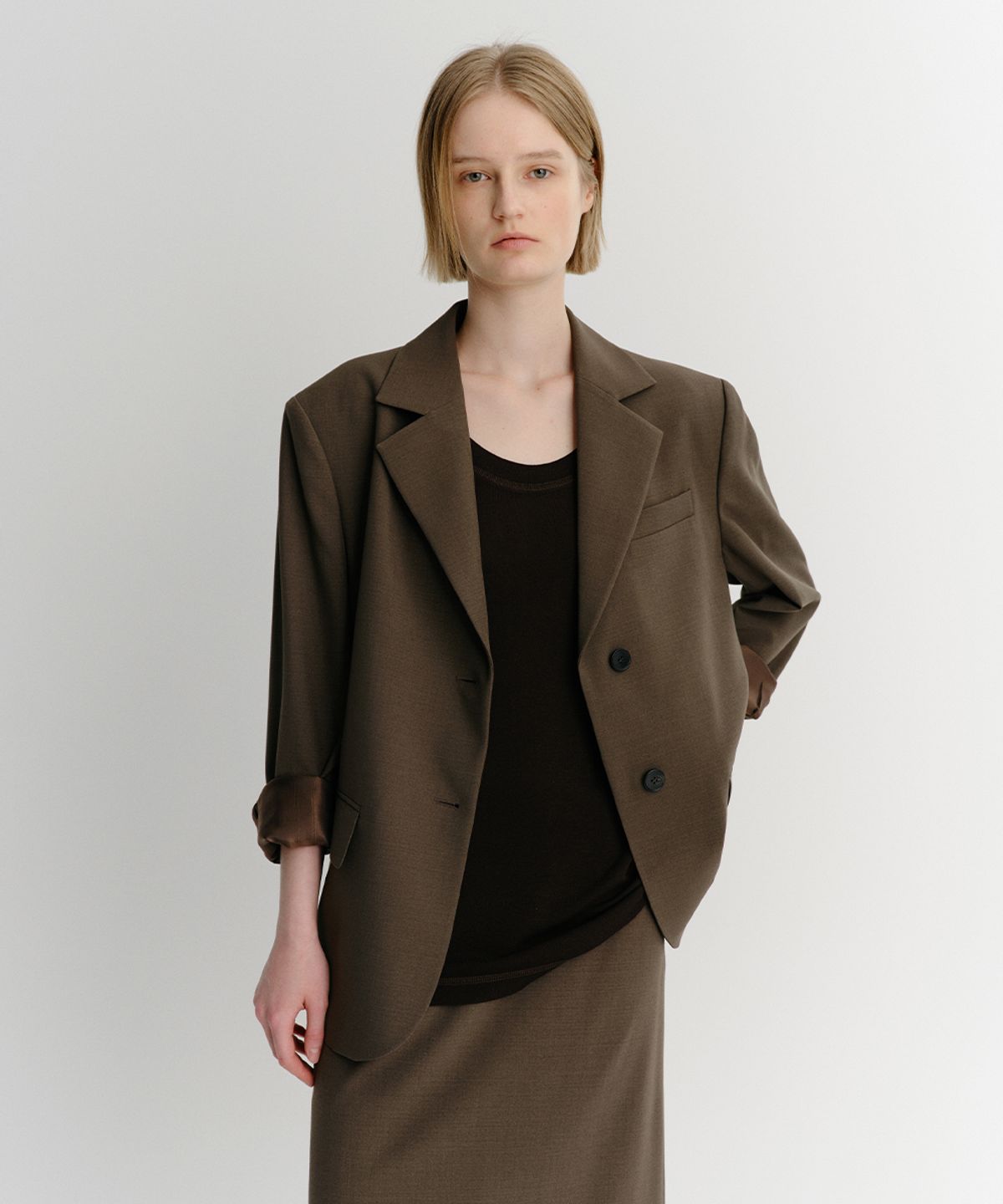 이아(EAAH) LONN JACKET (TAUPE)