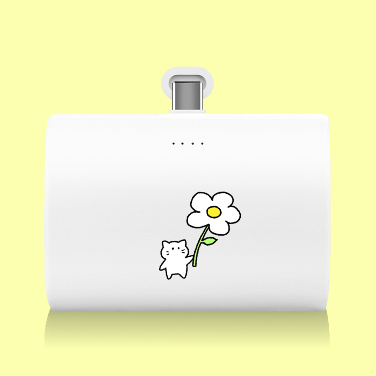 이레케이스앤굿즈(IRECASEGOODS) BZ 꽃냥이 네잎냥이  아이폰 갤럭시 듀얼 도킹 보조배터리 10000mah