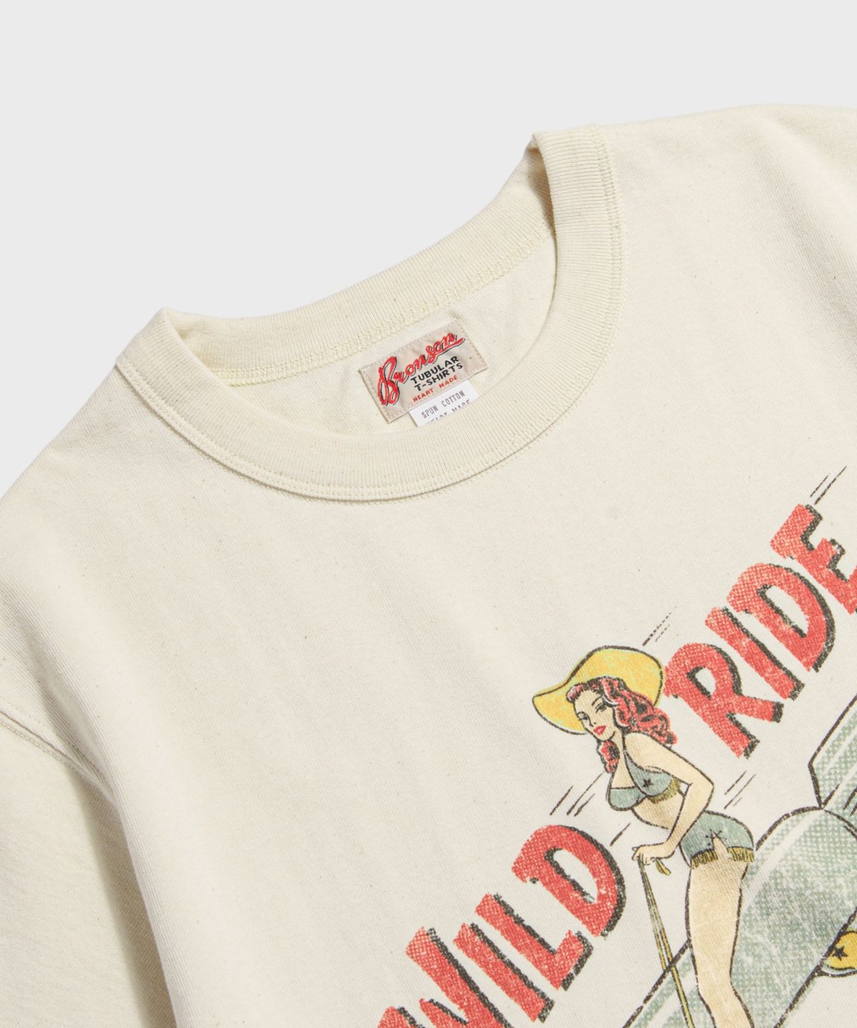 브론슨(BRONSON) Bomb Girl Loopwheeled Graphic Tee Apricot
