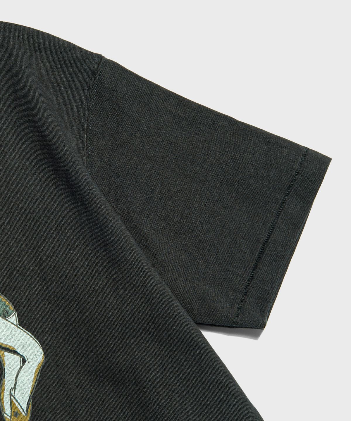 브론슨(BRONSON) Western Boot Loopwheeled Graphic Tee Vintage Black