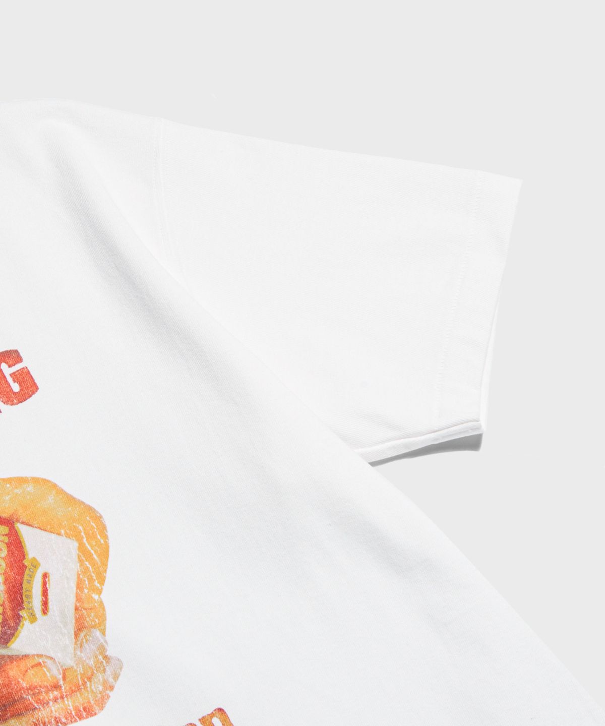 브론슨(BRONSON) Tobacco Warning Loopwheeled Graphic Tee White