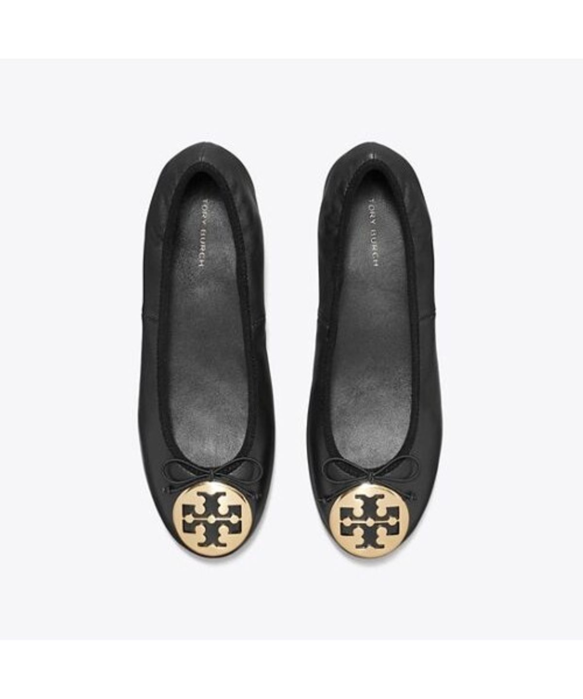 토리버치(TORYBURCH) 래바 힐 발레 25Mm - 퍼펙트 블랙 / 골드