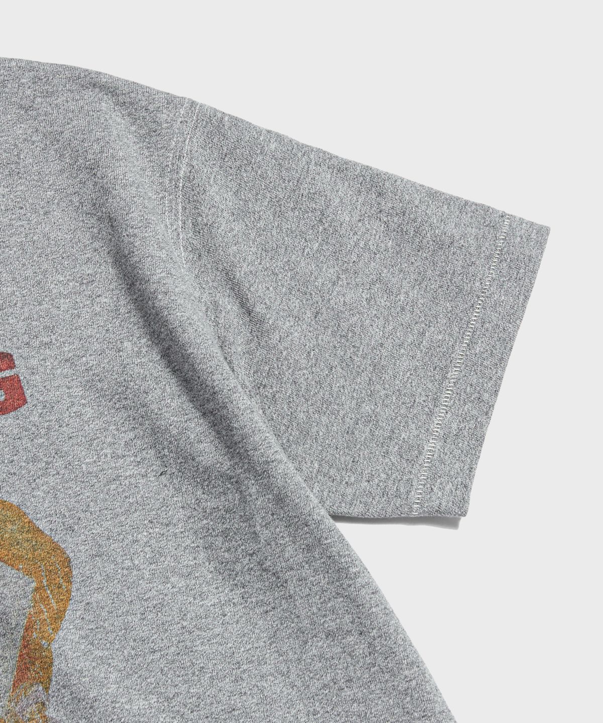 브론슨(BRONSON) Tobacco Warning Loopwheeled Graphic Tee Melange