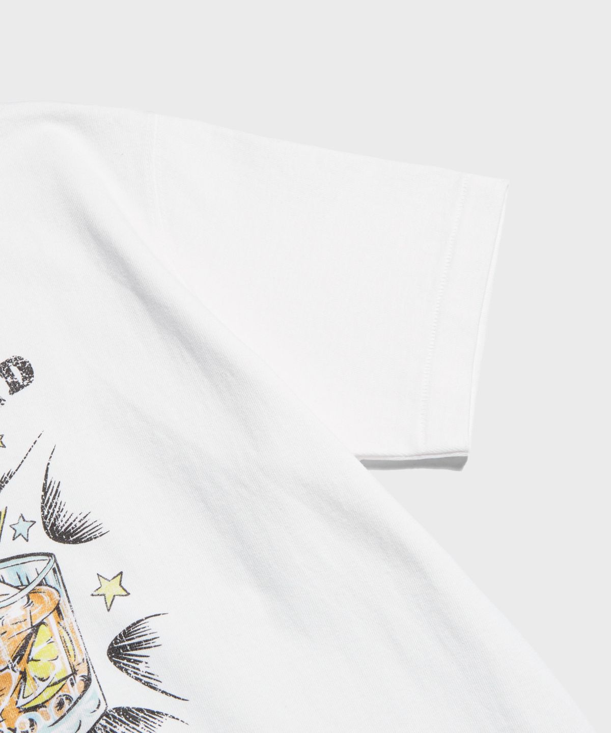 브론슨(BRONSON) Vintage Cocktail Loopwheeled Graphic Tee White
