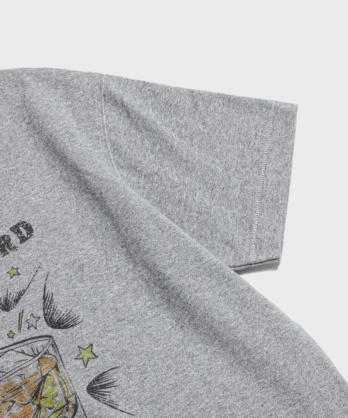 브론슨(BRONSON) Vintage Cocktail Loopwheeled Graphic Tee Melange