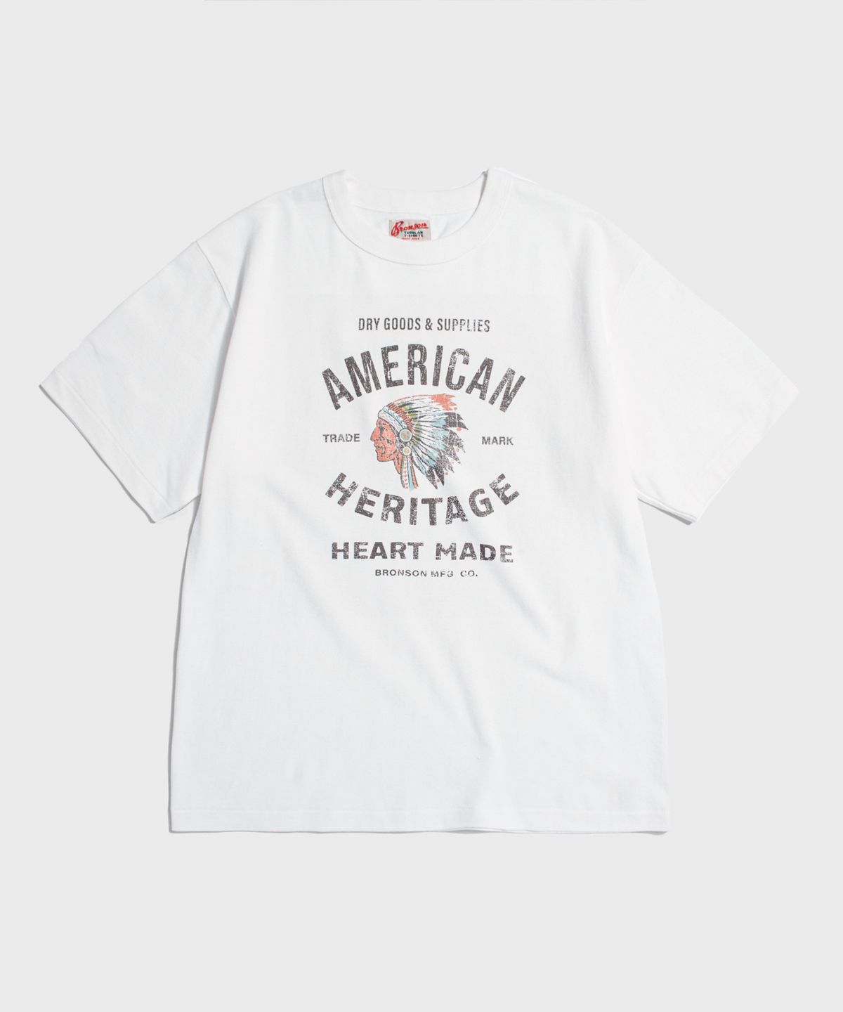 브론슨(BRONSON) Native Chief Loopwheeled Graphic Tee White