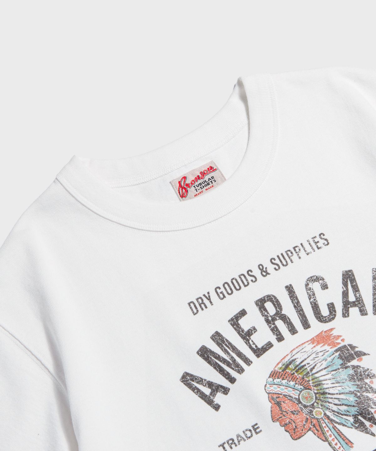 브론슨(BRONSON) Native Chief Loopwheeled Graphic Tee White