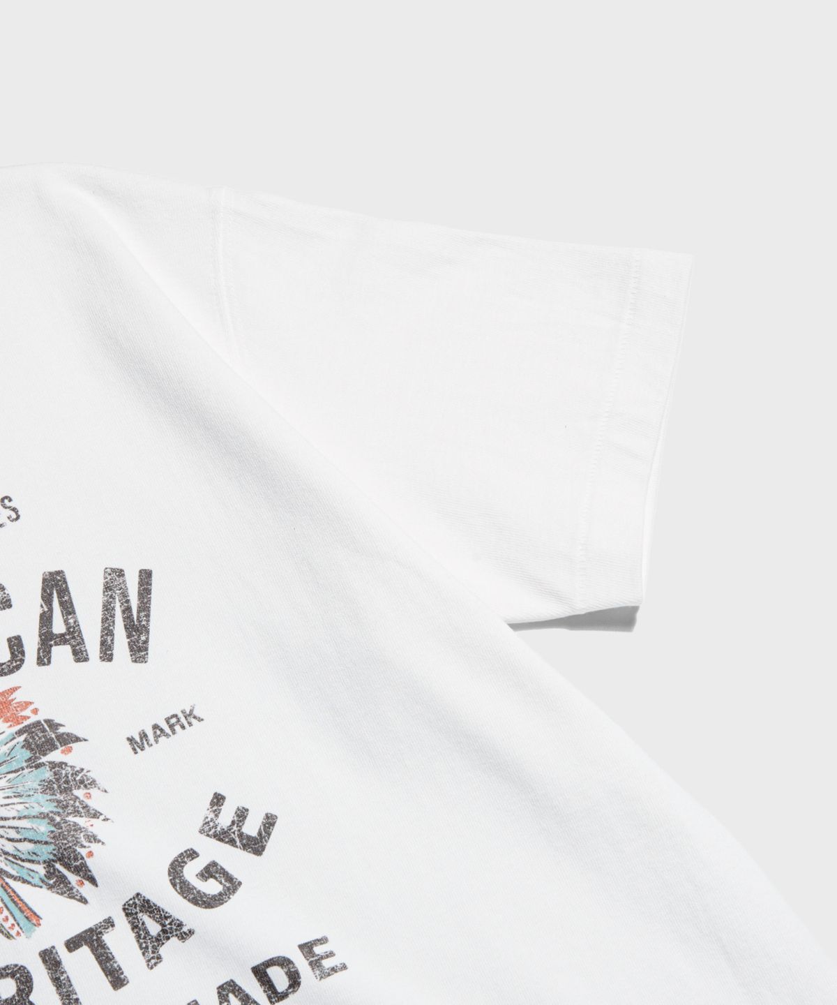 브론슨(BRONSON) Native Chief Loopwheeled Graphic Tee White