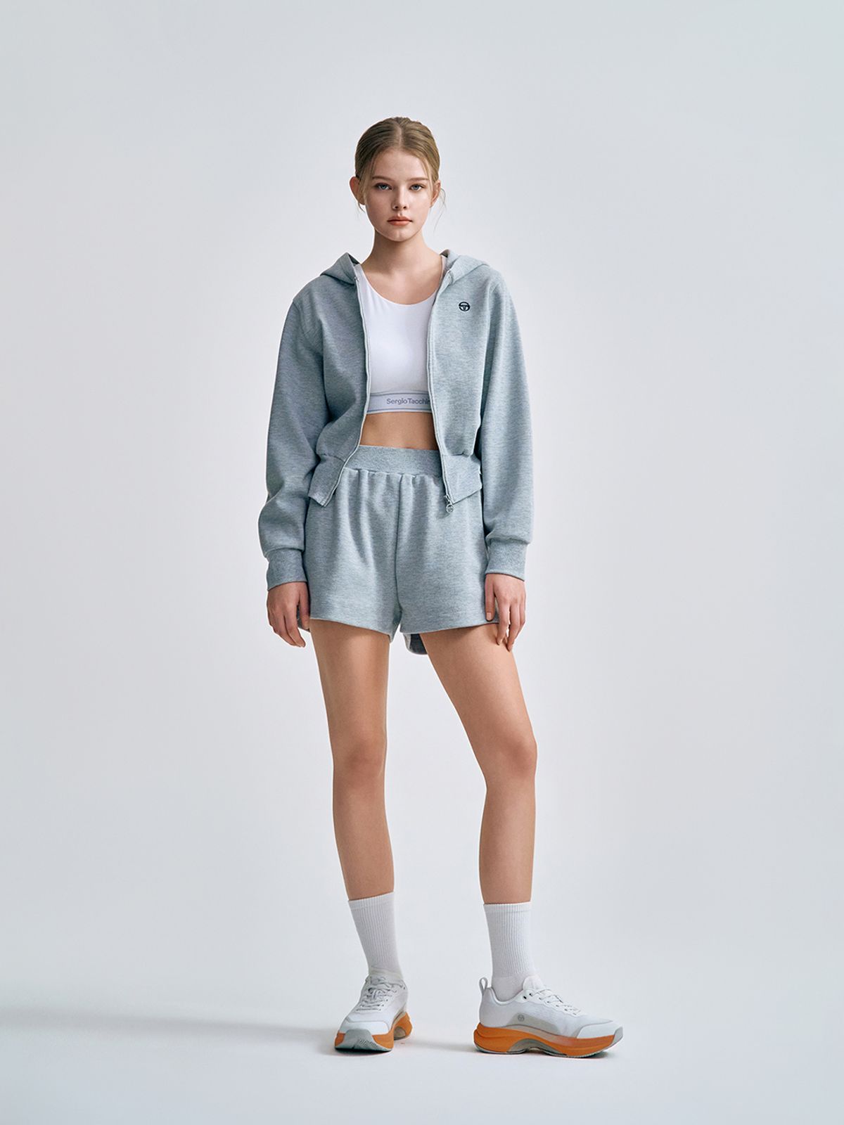 세르지오 타키니(SERGIO TACCHINI) W 쿠쉬라이트 프렌치 크롭 후드 집업