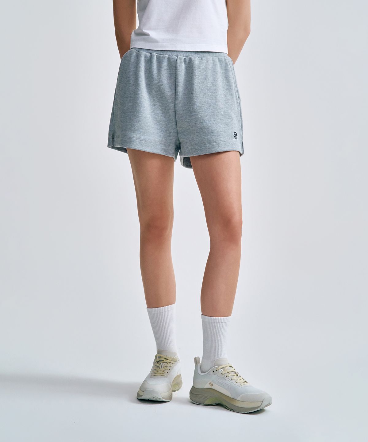 세르지오 타키니(SERGIO TACCHINI) W 쿠쉬라이트 프렌치 쇼츠 (Melange Grey)