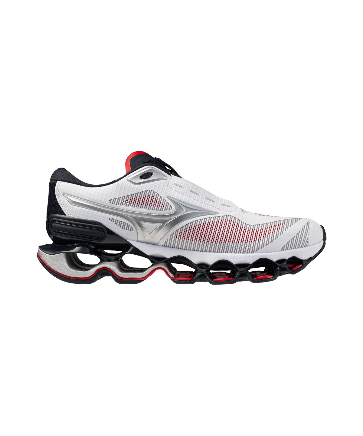 미즈노(MIZUNO) (남성) 웨이브 프로페시 15 - 화이트:실버:바바도스 체리 / J1GC260002