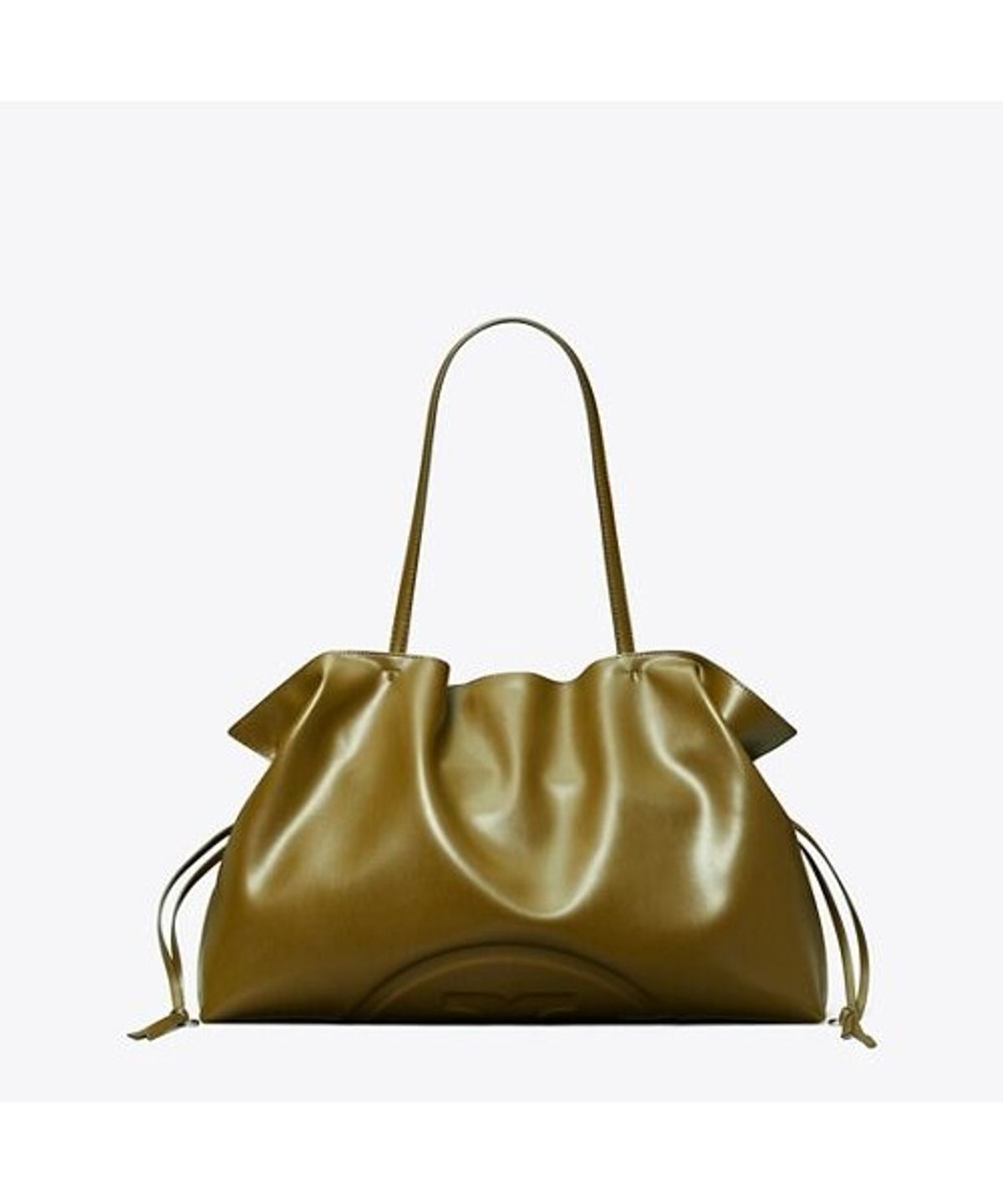 토리버치(TORYBURCH) 엘라 리사이클 드로스트링 토트 - 다크 올리브