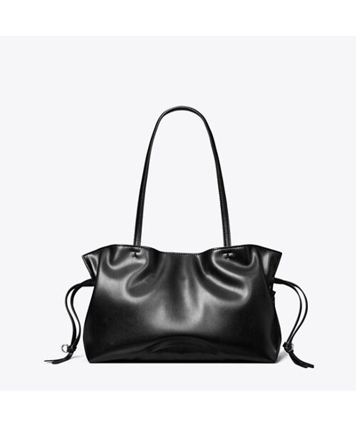 토리버치(TORYBURCH) 엘라 리사이클 드로스트링 스몰 토트 - 블랙