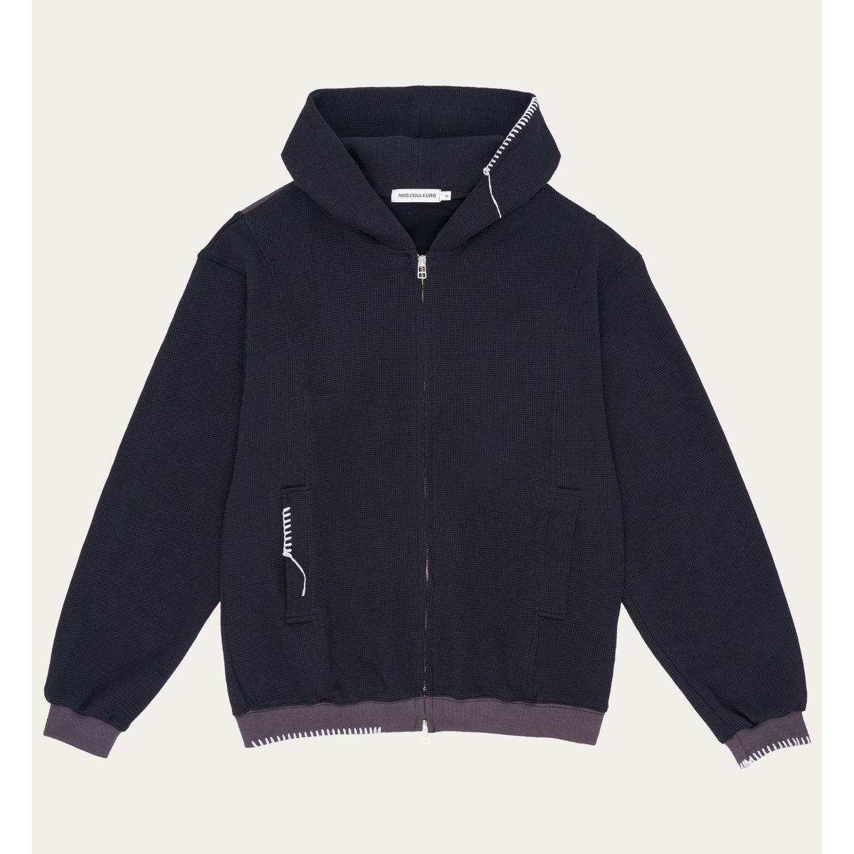 노쿨러스(NOSCOULEURS) UL THERMAL ZIP HOODIE BLACK