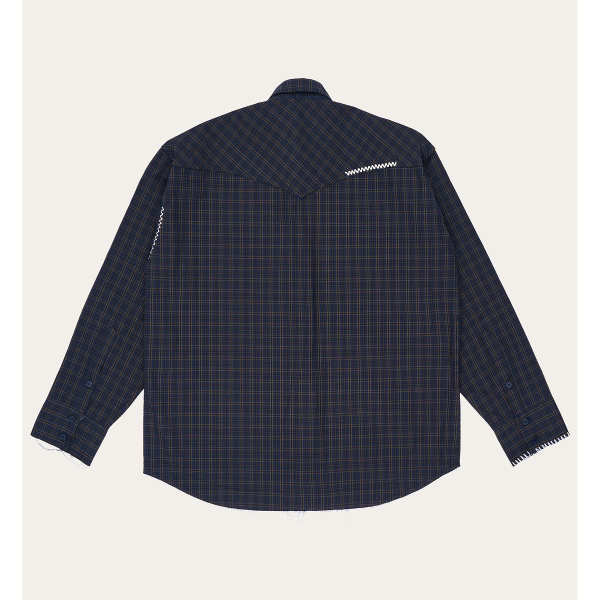 노쿨러스(NOSCOULEURS) UL CHECK SHIRTS 02 NAVY