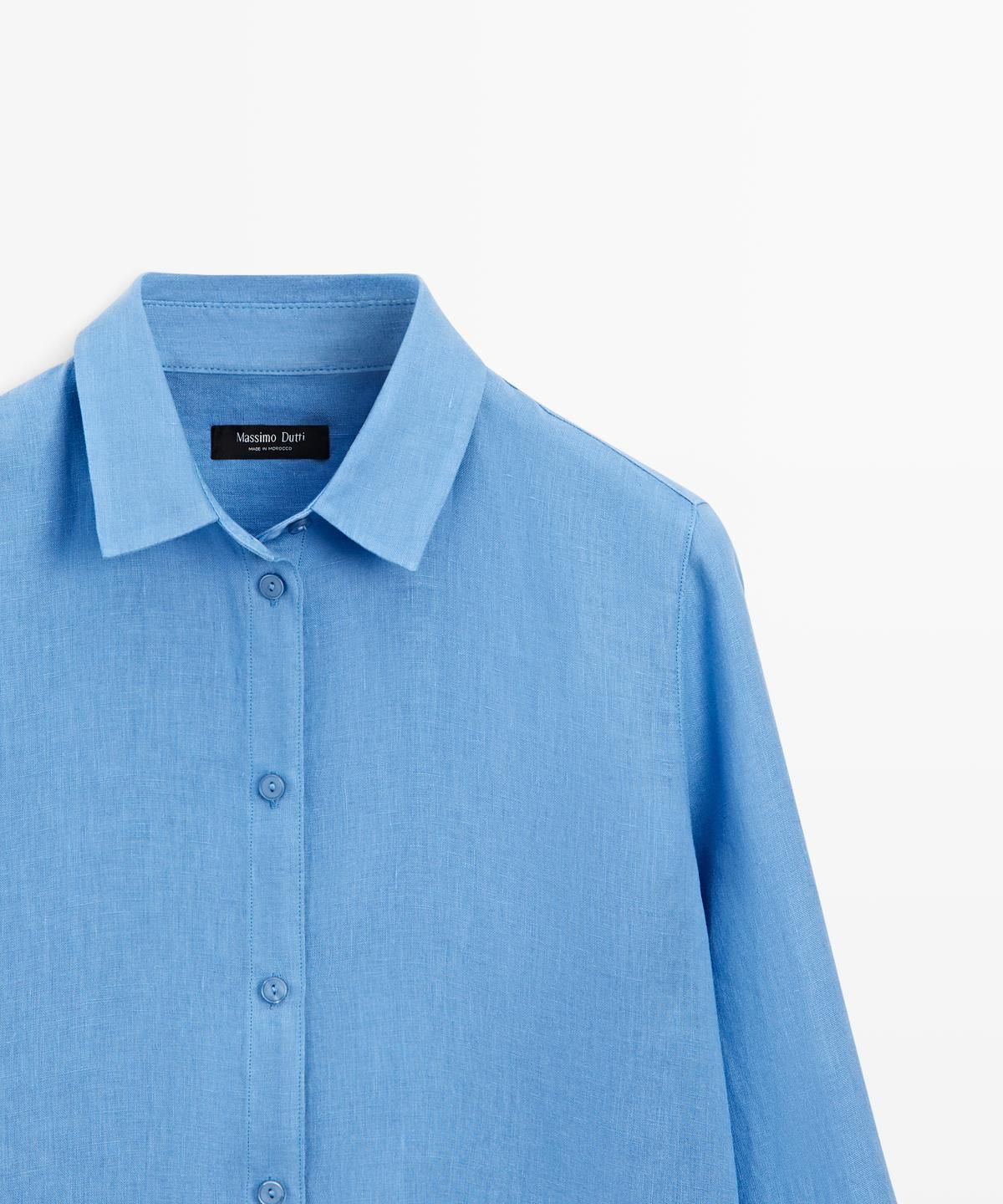 마시모두띠(MASSIMO DUTTI) 100% 린넨 루즈핏 셔츠