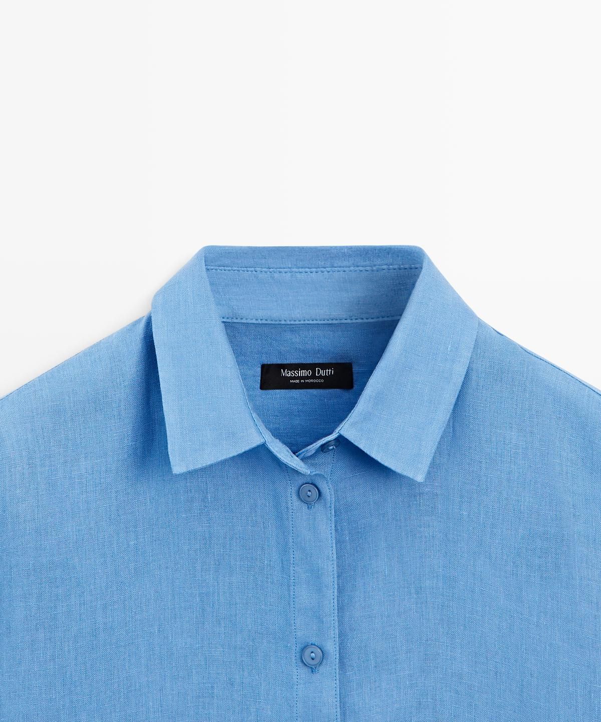 마시모두띠(MASSIMO DUTTI) 100% 린넨 루즈핏 셔츠