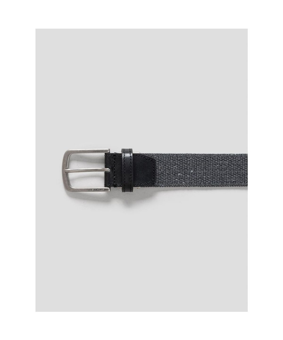 빈폴 액세서리(BEANPOLE ACCESSORY) 가죽 패치 웨빙 캐주얼 버클 벨트  애쉬
