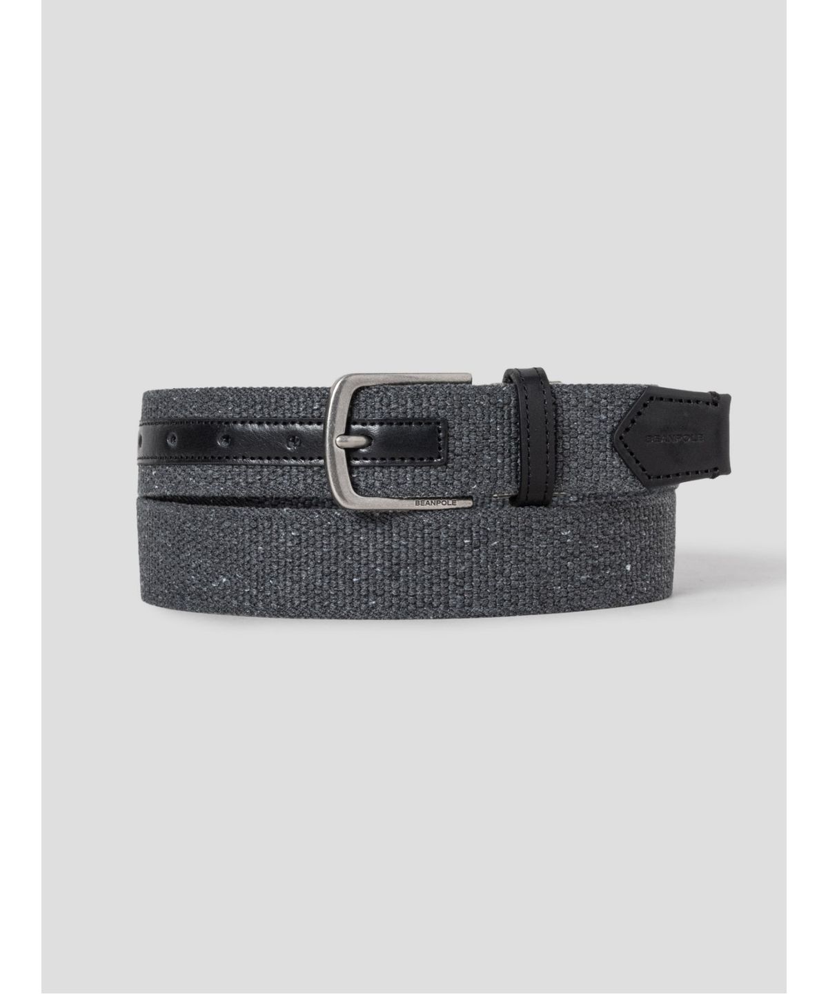 빈폴 액세서리(BEANPOLE ACCESSORY) 가죽 패치 웨빙 캐주얼 버클 벨트  애쉬