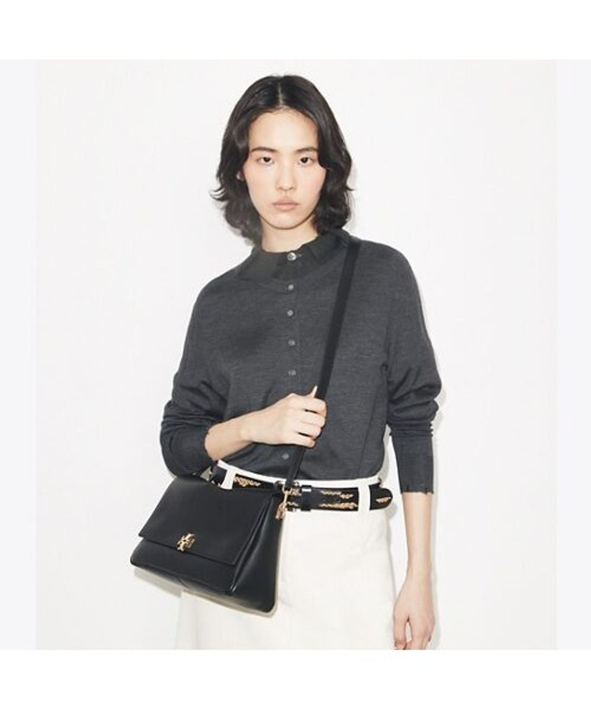 토리버치(TORYBURCH) 찰리 숄더백 - 블랙