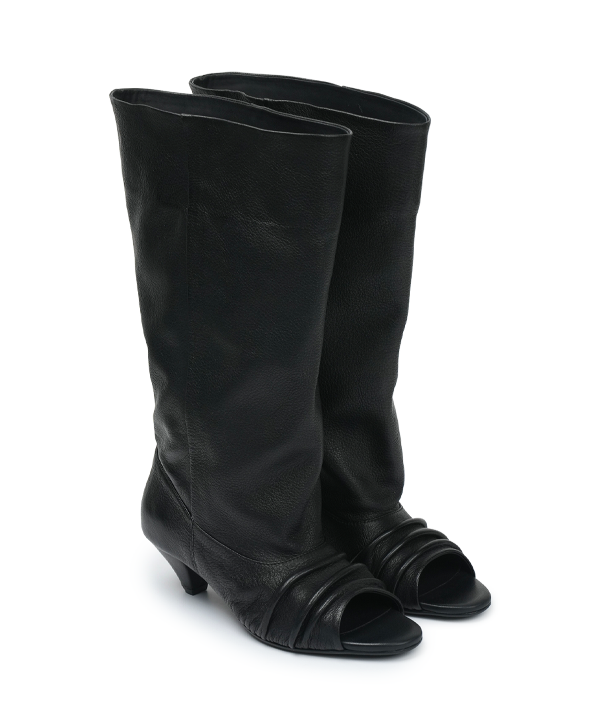 이크닉(IHCNIK) 101 slouchy open toe boots / black