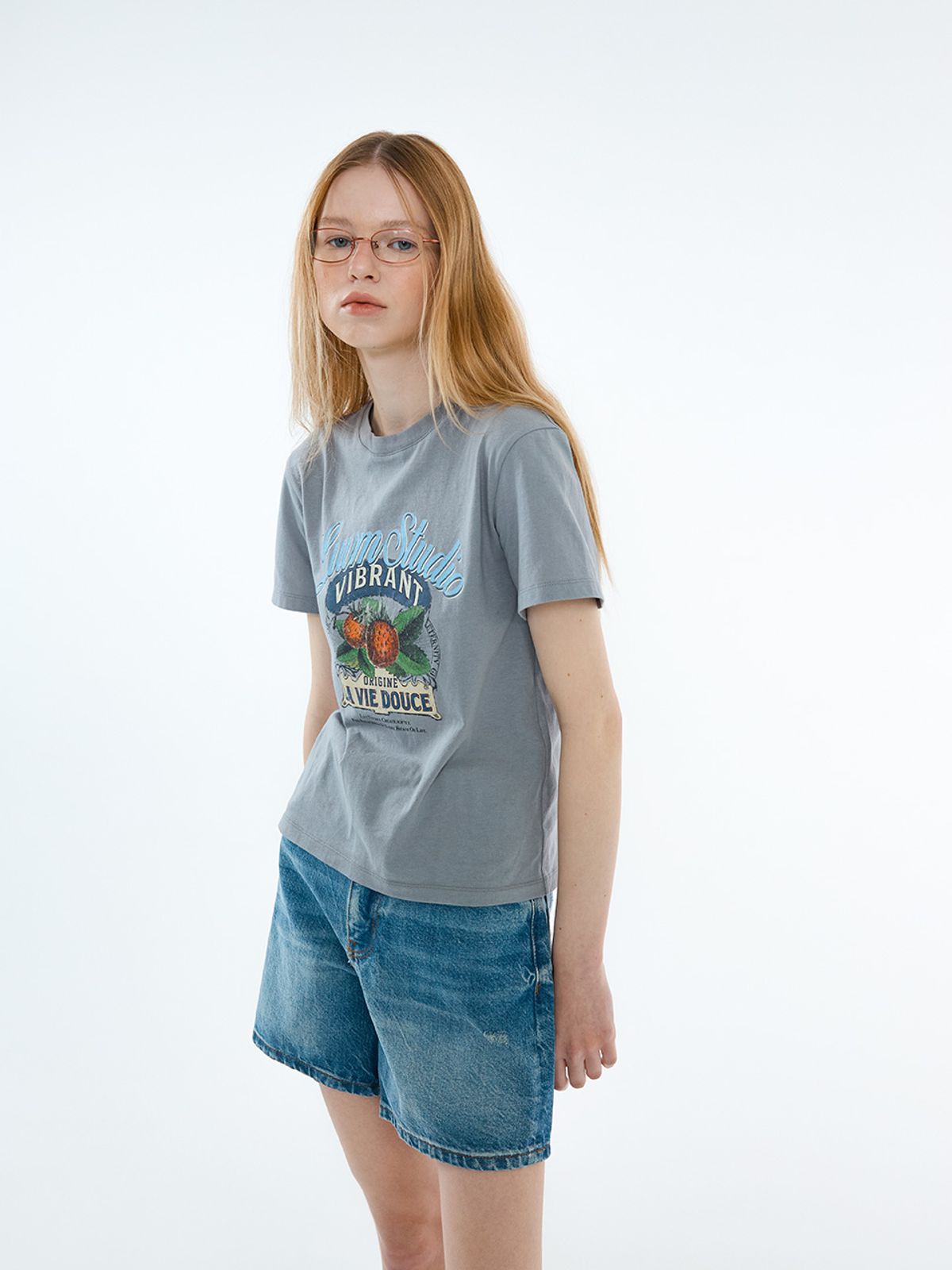 엘유브이엠(LUVM) LA VIE DOUCE PRINTING T-SHIRT_GRAY