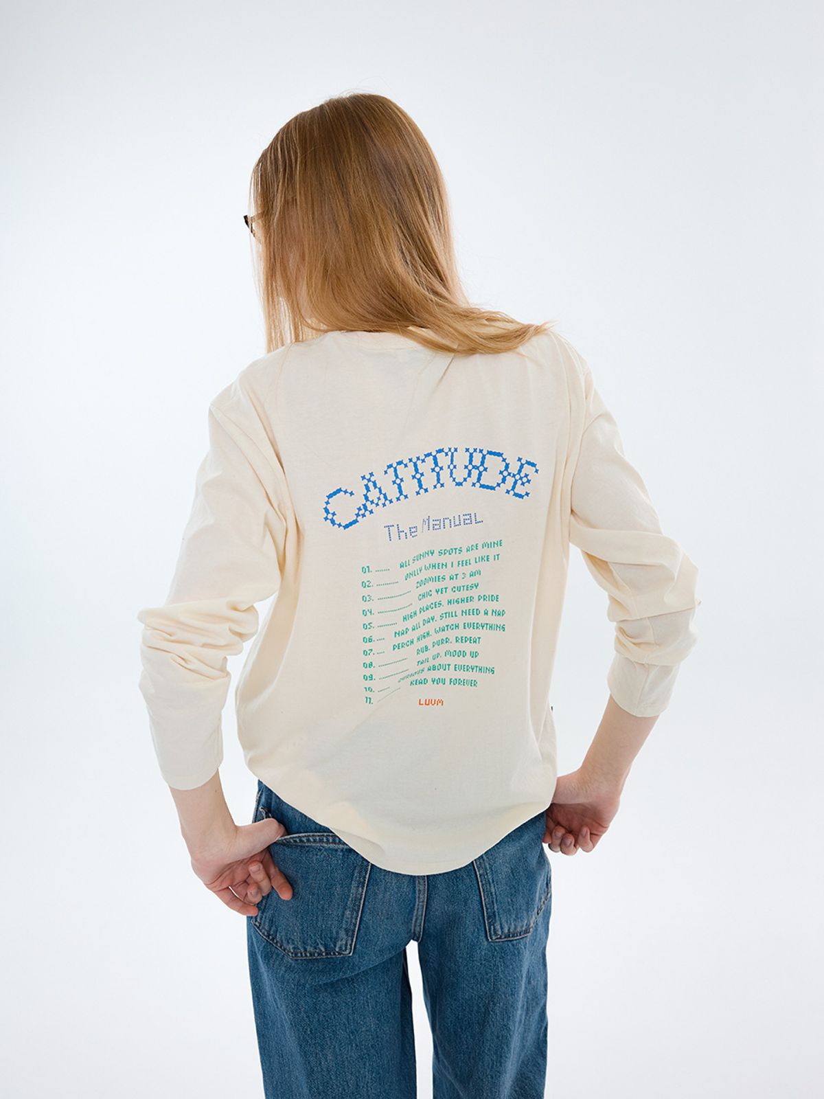 엘유브이엠(LUVM) CATITUDE PRINTING T-SHIRT_IVORY