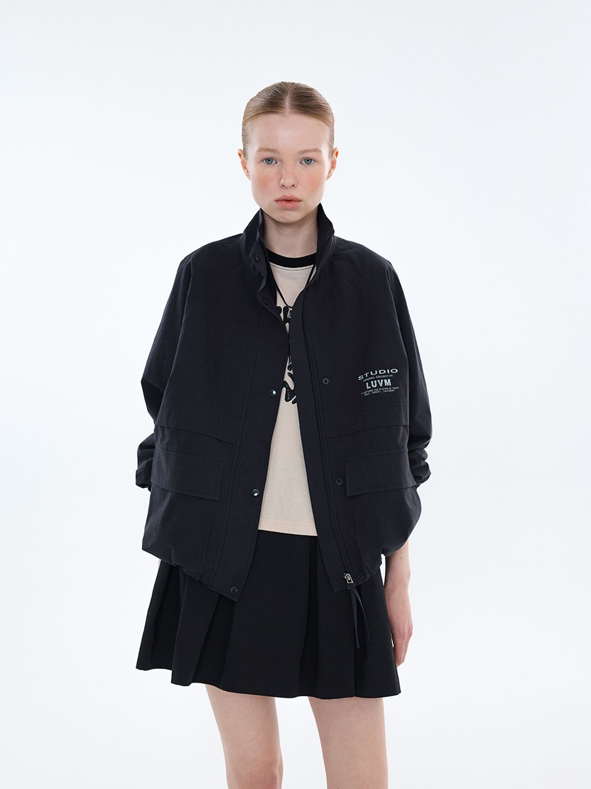 엘유브이엠(LUVM) HIGH NECK BLOUSON JACKET_DARK GRAY