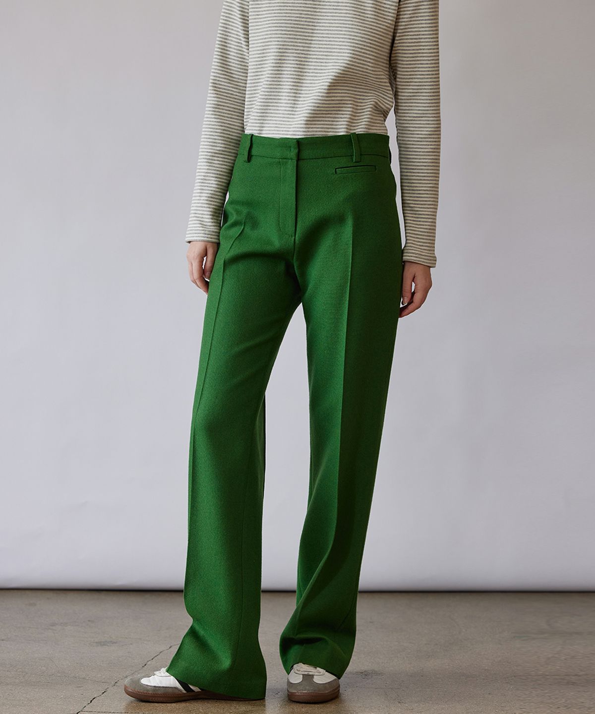 퀸스래빗(Q'SRB) Dusty Wool Boy Fit Slacks Pants