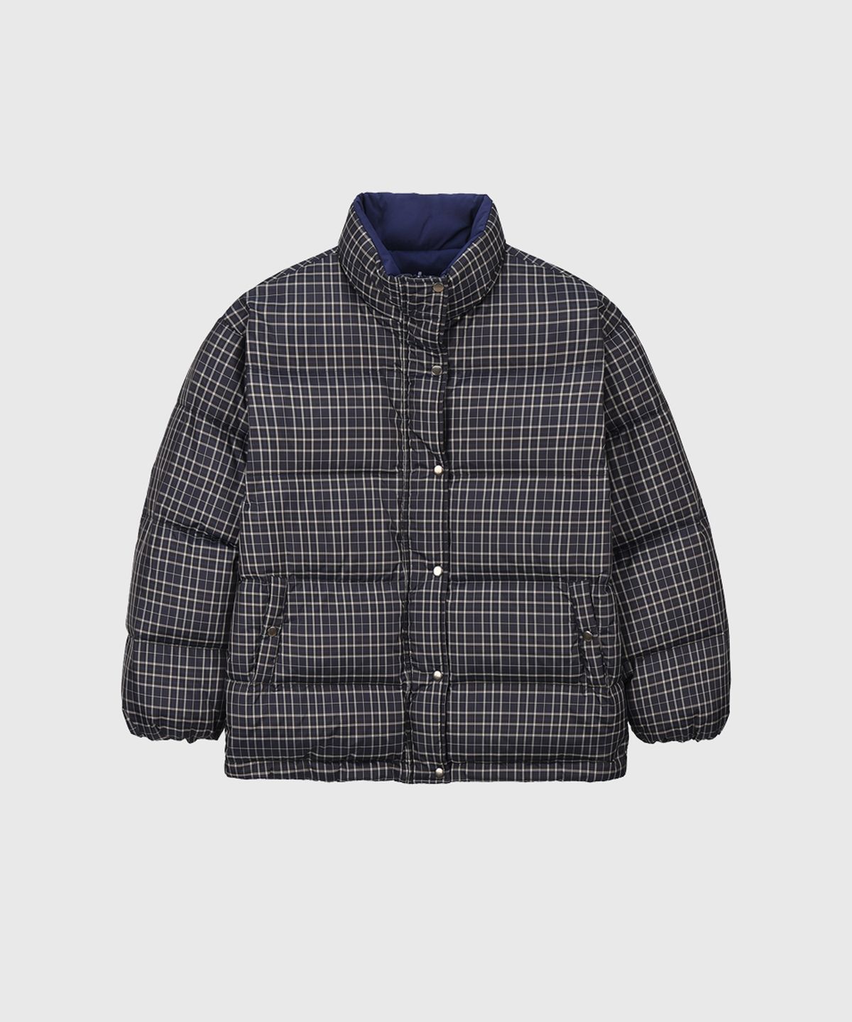 퀸스래빗(Q'SRB) Check Reversible Duck Down Jumper
