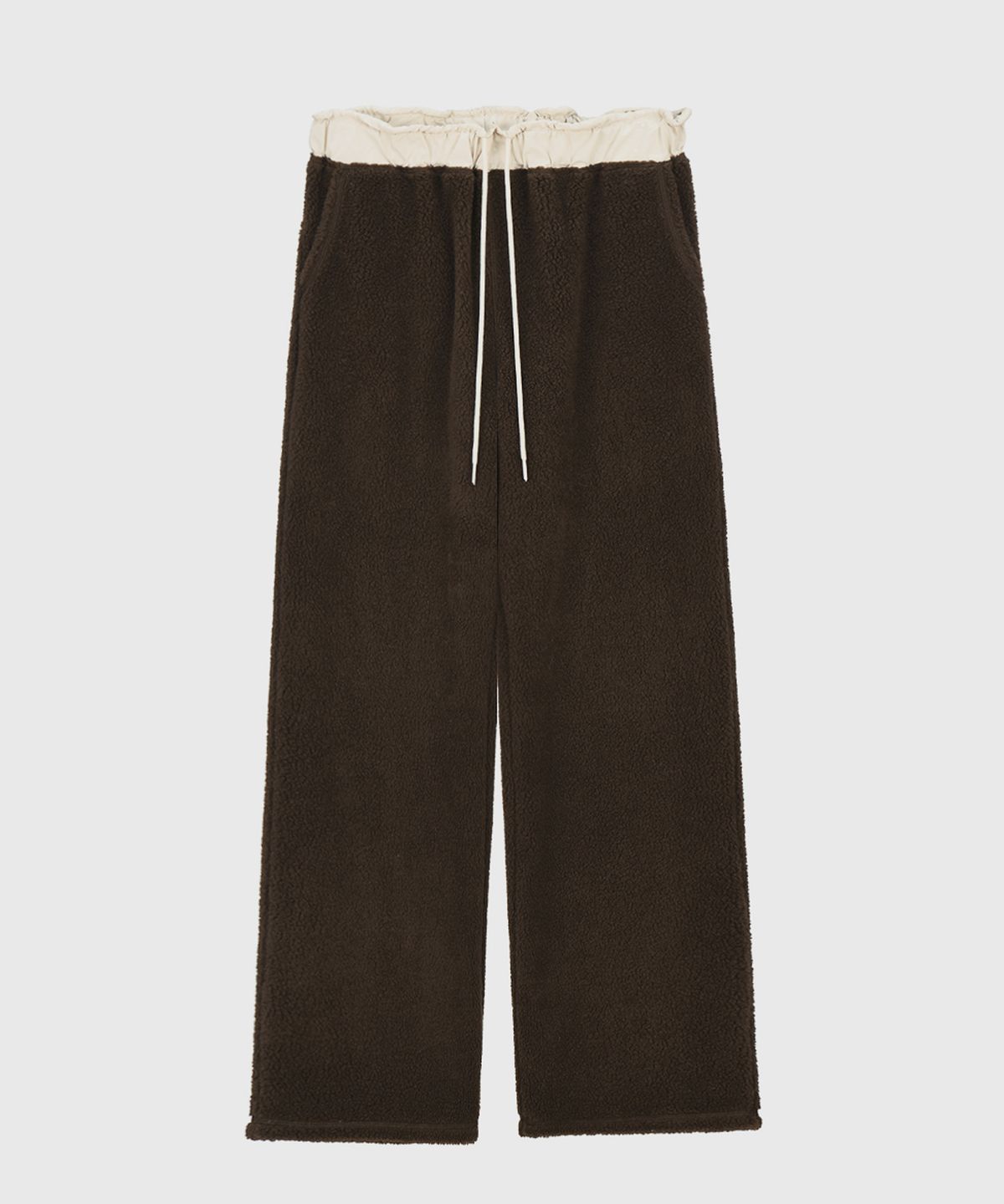 퀸스래빗(Q'SRB) Fluffy Color Block Drawstring Sweatpants