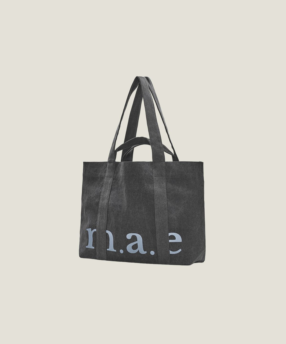 무쿠앤에보니(MUCU AND EBONY) m.a.e 2way logo Bag _ Charcoal