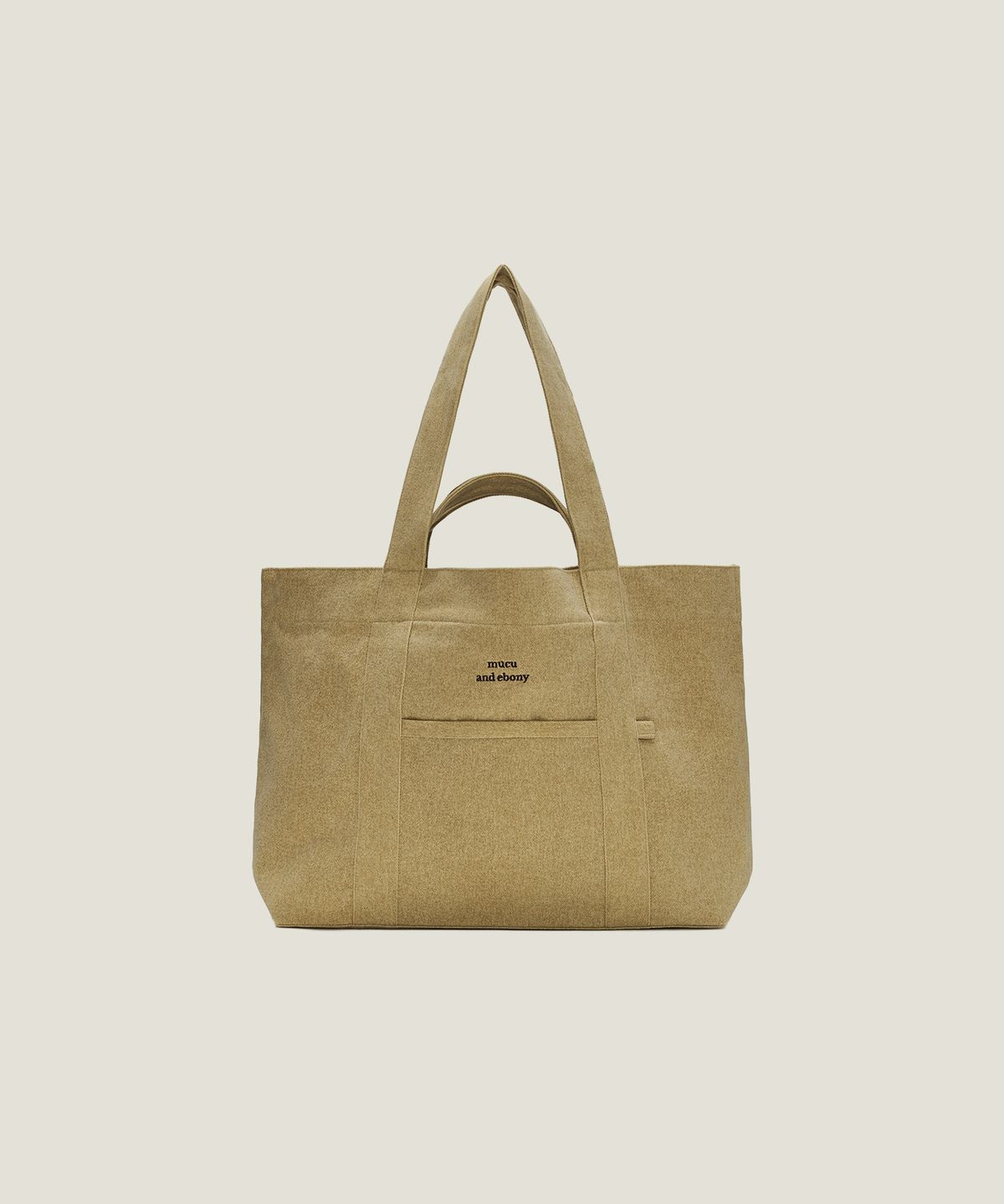 무쿠앤에보니(MUCU AND EBONY) m.a.e 2way logo Bag _ Mustard