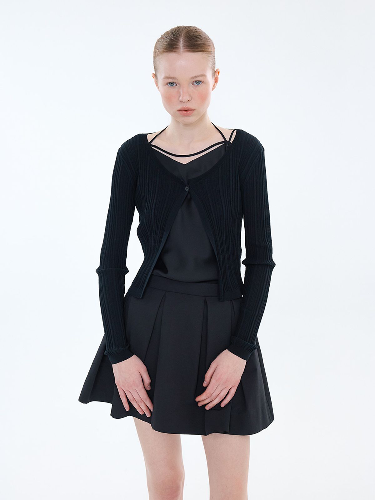 엘유브이엠(LUVM) DOUBLE STRAP INNER TOP_BLACK