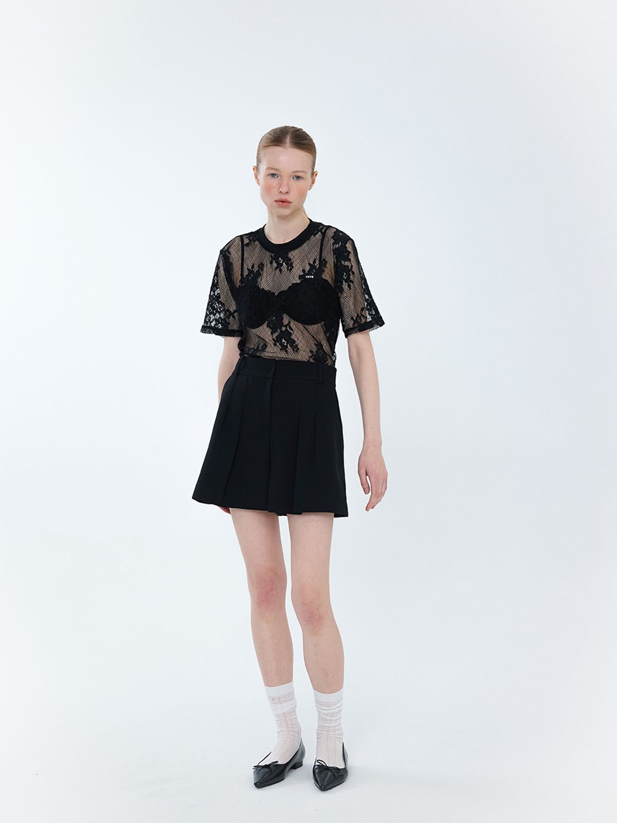 엘유브이엠(LUVM) LACE BLOUSE_BLACK