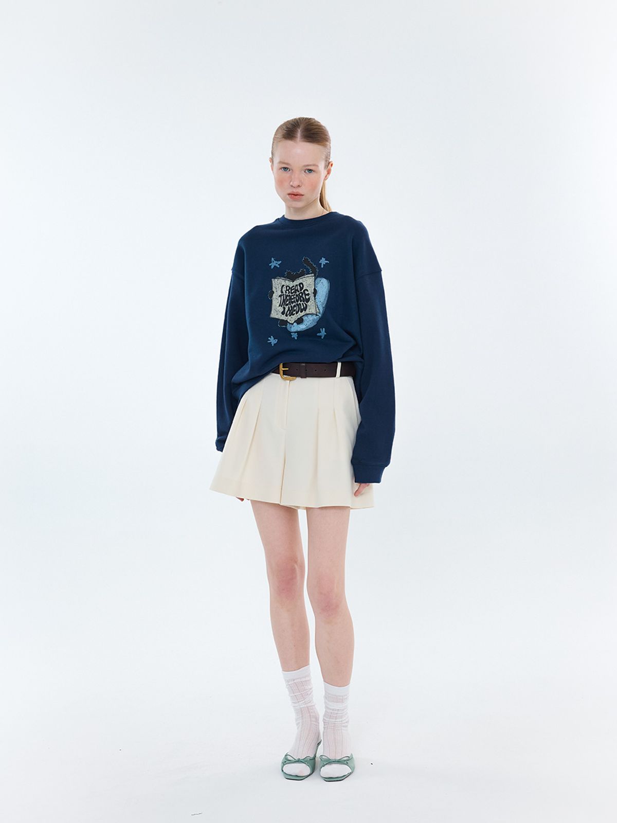 엘유브이엠(LUVM) TUCK TAILORED SHORTS_CREAM