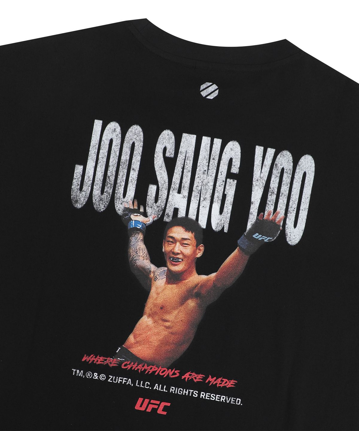 유에프씨 스포츠(UFC SPORT) UFC 유주상 릴렉스핏 반팔 티셔츠 블랙 U2SSX2123BK