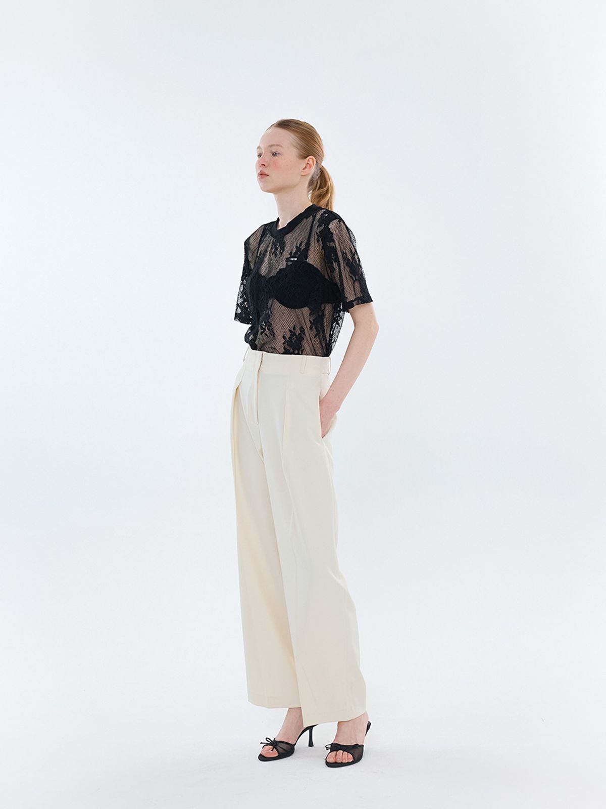 엘유브이엠(LUVM) TAILORED BARREL PANTS_CREAM
