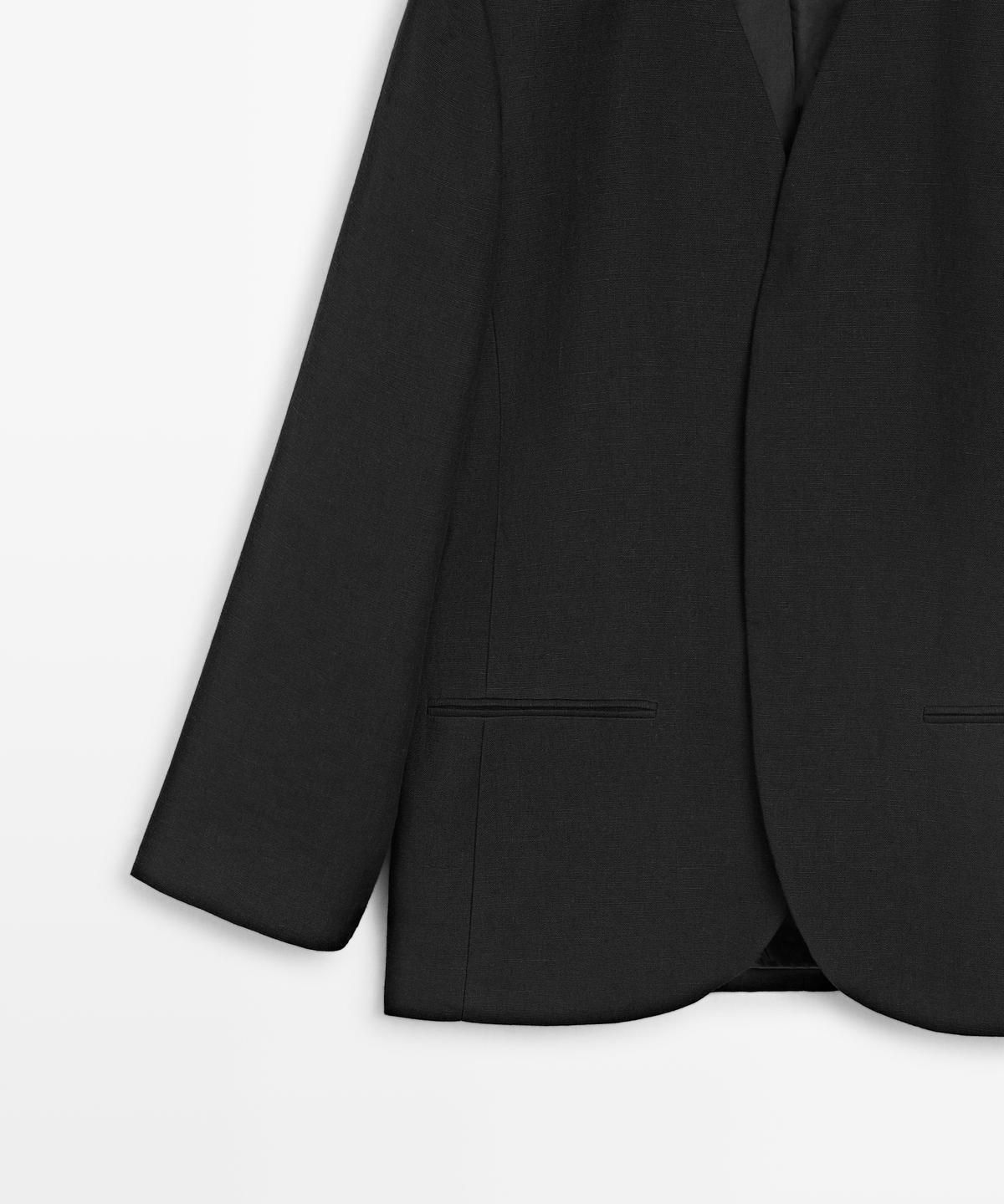 마시모두띠(MASSIMO DUTTI) 노치리스 린넨 블레이저