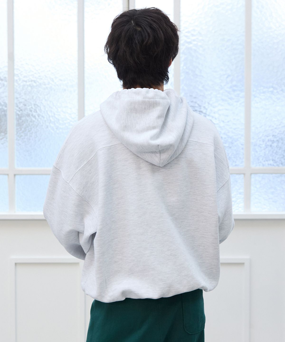플라비즘(PLAVISM) Rugby Hoodie - Light Grey