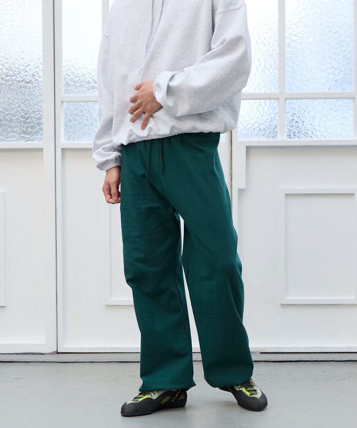 플라비즘(PLAVISM) Light Jersey String Pants - Green