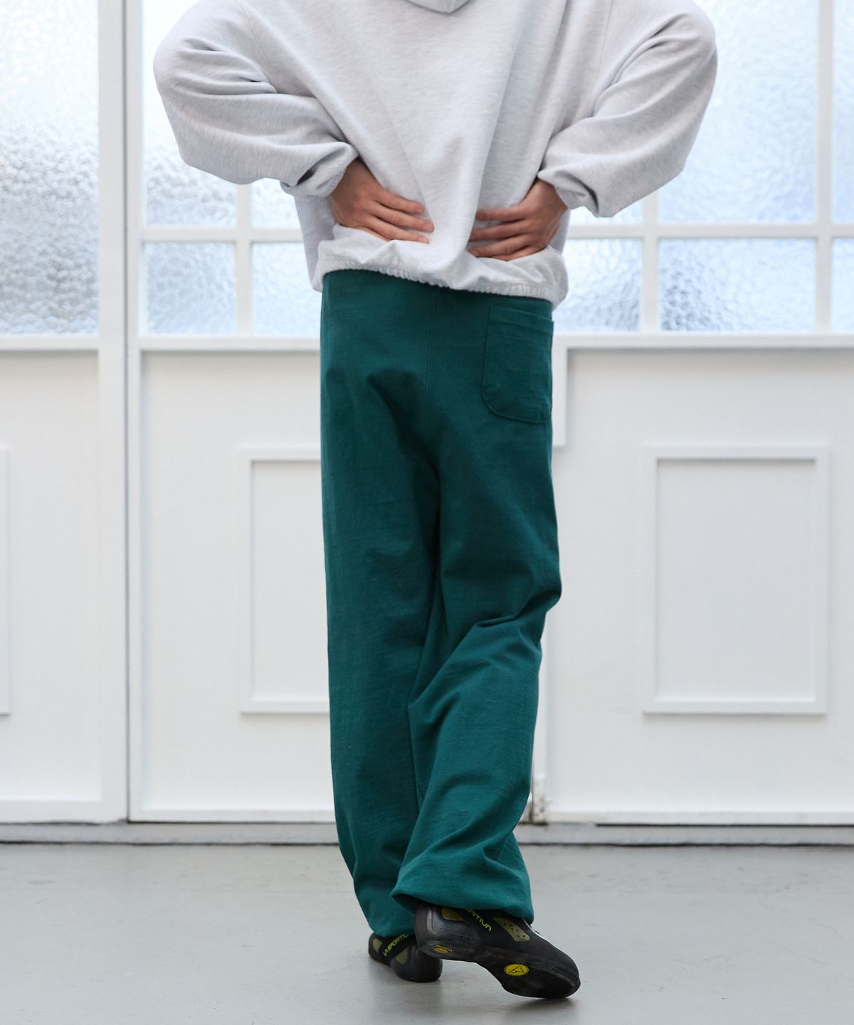 플라비즘(PLAVISM) Light Jersey String Pants - Green