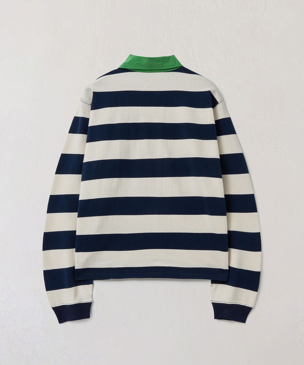 플라비즘(PLAVISM) Long Sleeve Stripe Polo - Navy