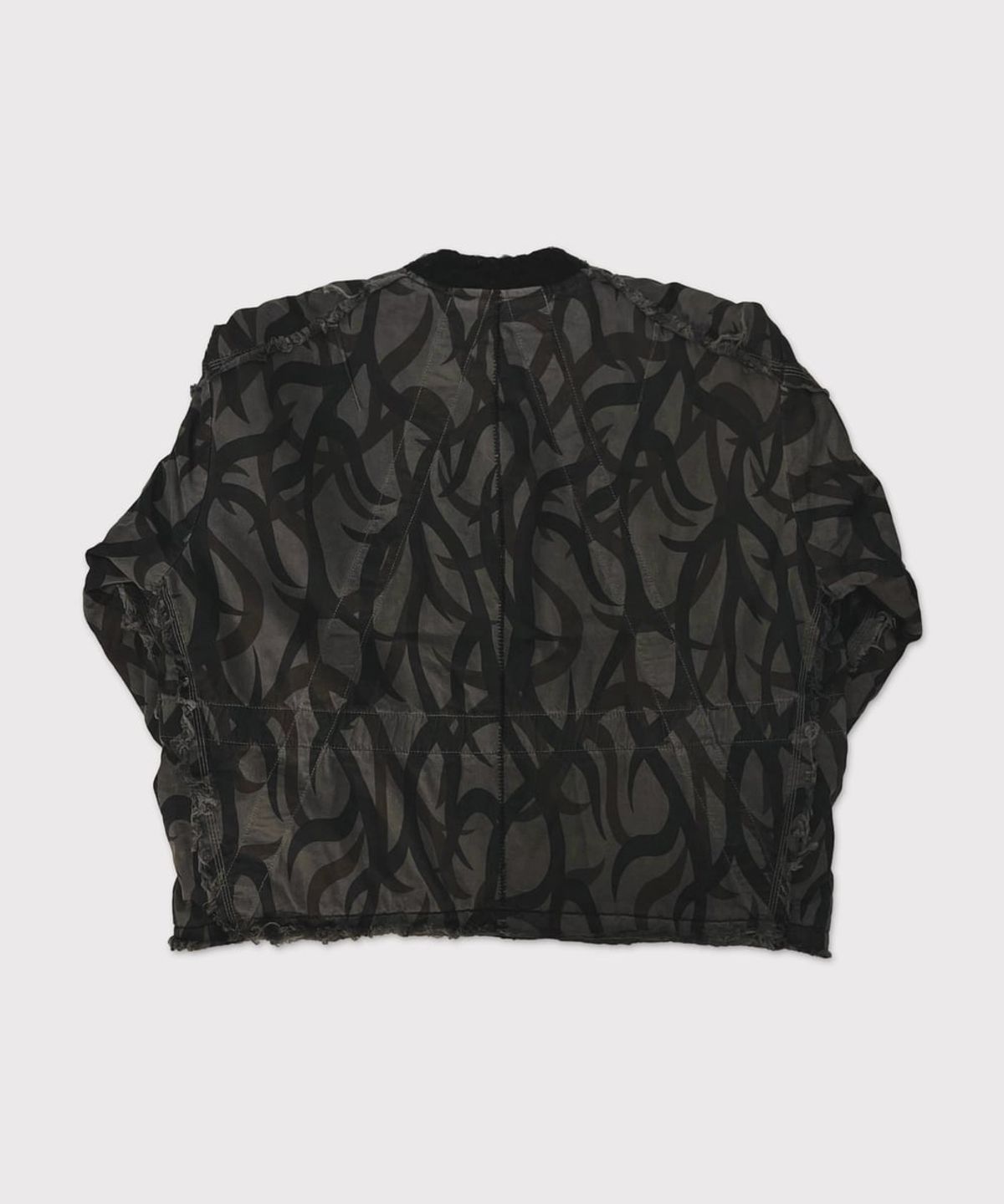 마이너스(MINUS) Slash Seam Tribal Camouflage Flight Jacket 20Yeas BK(AGED TWILL) - BLACK LINING