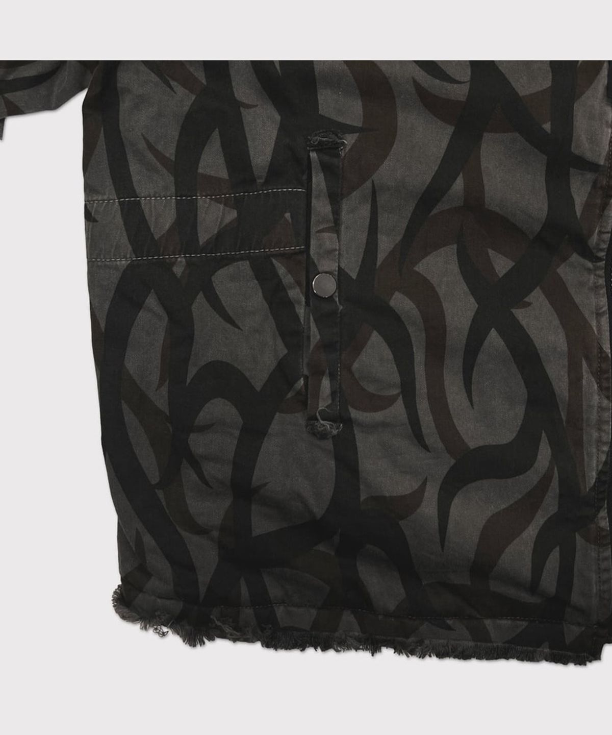 마이너스(MINUS) Slash Seam Tribal Camouflage Flight Jacket 20Yeas BK(AGED TWILL) - BLACK LINING