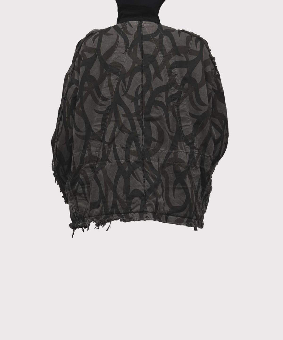 마이너스(MINUS) Slash Seam Tribal Camouflage Flight Jacket 20Yeas BK(AGED TWILL) - BLACK LINING
