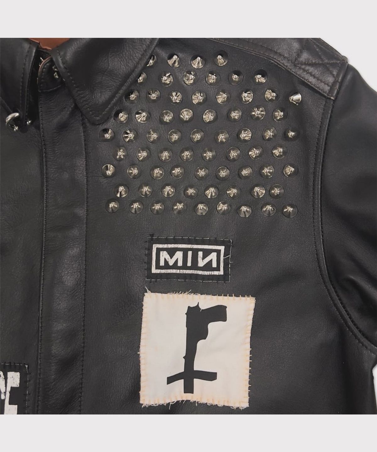마이너스(MINUS) Bootleg Flight Leather Jacket(BROWN CORE)  - BLACK