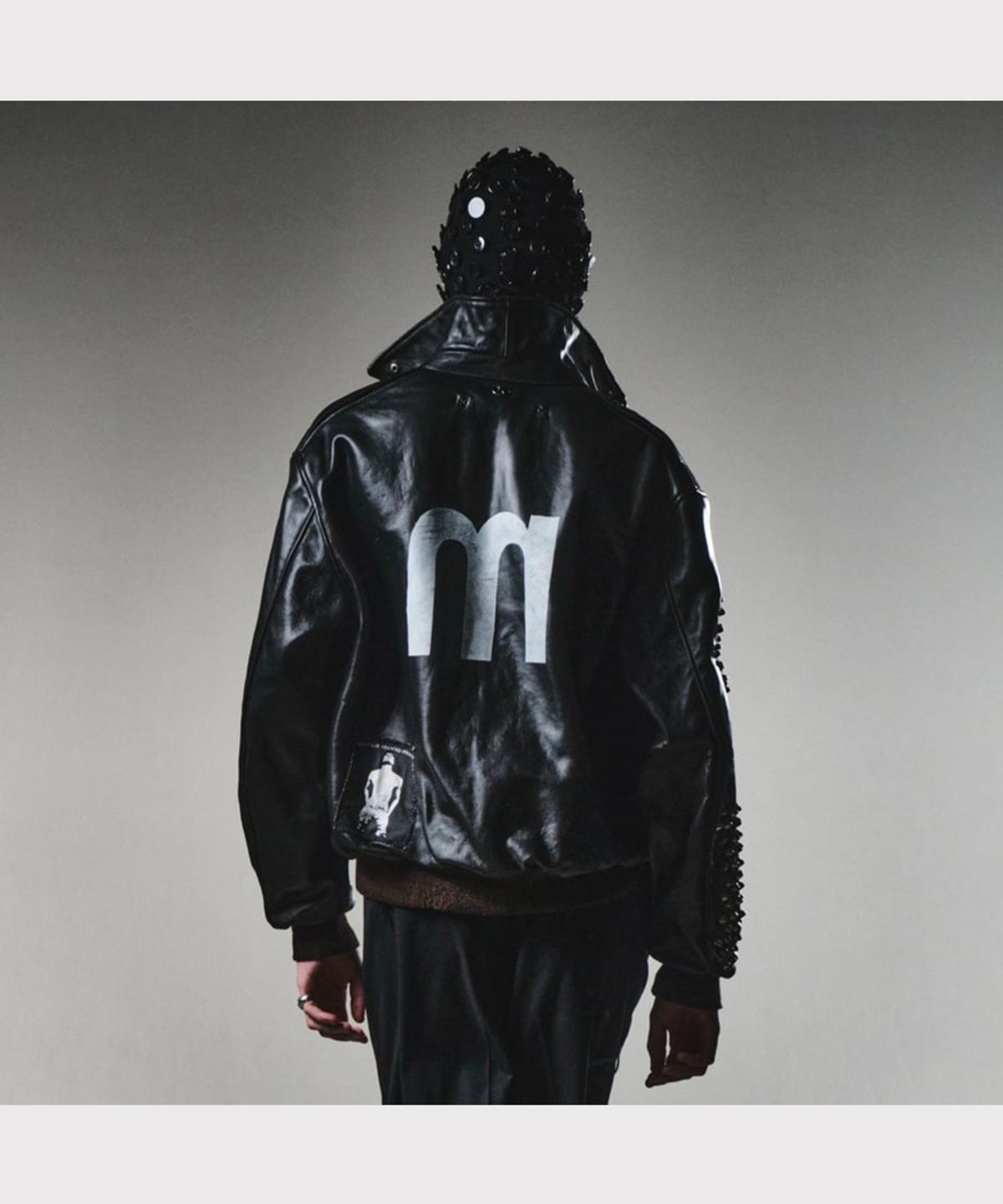 마이너스(MINUS) Bootleg Flight Leather Jacket(BROWN CORE)  - BLACK