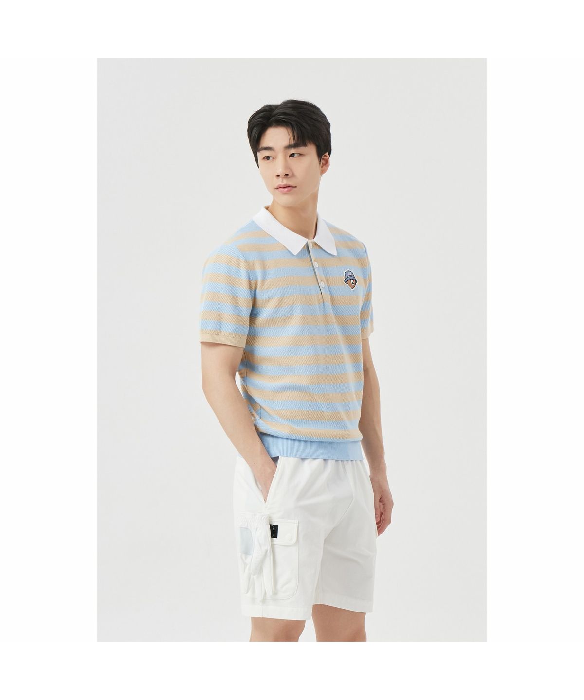 골든베어(GOLDEN BEAR) (M) Striped Collar Sweater G4WAM26301BEX